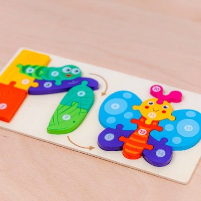 Puzzle incastru 3D – fluture si omida