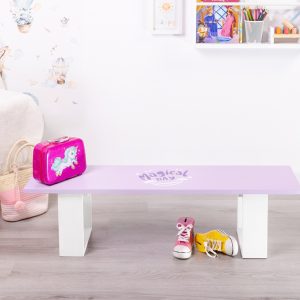 Bancuta pentru copii cu desen animat, lila