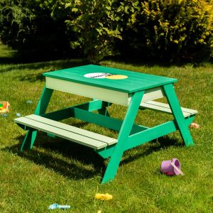 Masuta cu lada de nisip si desen animat, verde