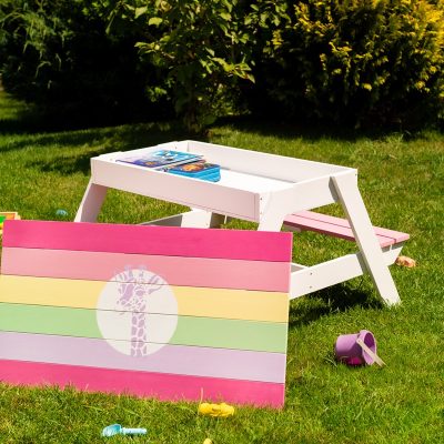 Masuta cu lada de nisip si desen animat, multicolor