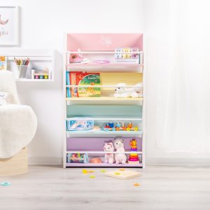 Mini biblioteca cu desen animat, multicolor