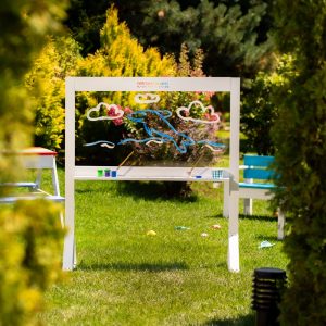 Panou educativ orizontal pentru pictura, alb