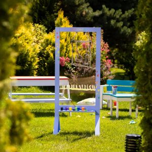 Panou educativ vertical pentru pictura, albastru