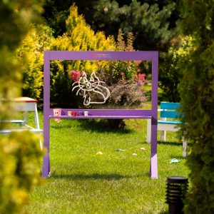 Panou educativ orizontal pentru pictura, mov