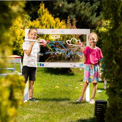 Panou educativ orizontal pentru pictura, alb