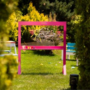 Panou educativ orizontal pentru pictura, roz fucsia