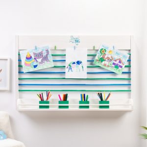 Panou suport pentru desene si creioane, verde