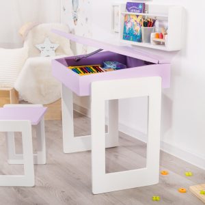 Set birou cu scaunel si desen animat, lila