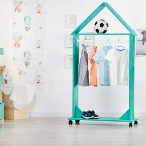 Suport pentru haine tip insula, verde